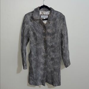 Liz Claiborne Snakeskin Patterned Coat Vintage